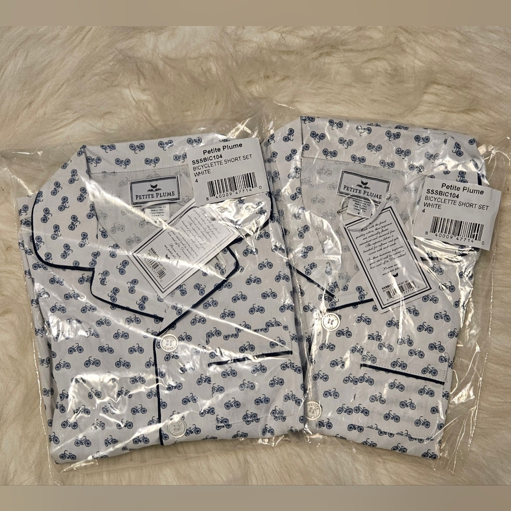 Charming Bicycle Print Kids Pajama Set - Picture 3 of 3